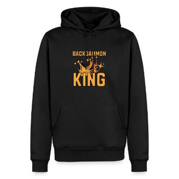 Backgammon King Jeu de dés Jeu de société Joueur Lover - Sweat à capuche Premium bio Homme - noir - Devant - Nico (187cm)