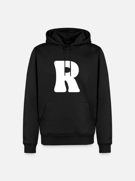 R - Men’s Premium Organic Hoodie - black