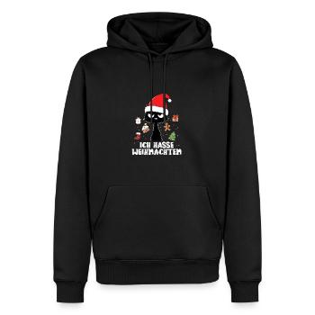 Ich Hasse Weihnachten Katze Weihnachtsgeschenk - Männer Premium Bio Hoodie - Schwarz - Vorne - Nico (187cm)