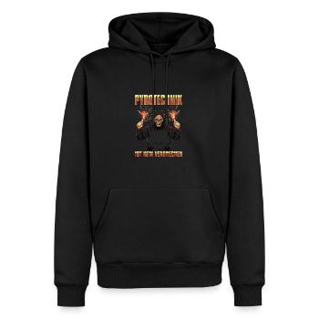 Pyrotechnik ist kein Verbrechen - Männer Premium Bio Hoodie - Schwarz - Vorne - Nico (187cm)