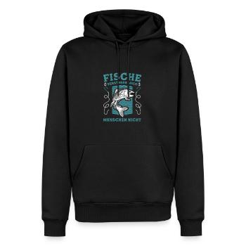 Fische Verstehen Mich Menschen Nicht - Männer Premium Bio Hoodie - Schwarz - Vorne - Nico (187cm)