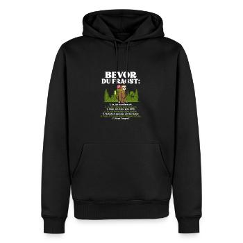 Bevor Du Fragst Wandern Wanderer - Männer Premium Bio Hoodie - Schwarz - Vorne - Nico (187cm)