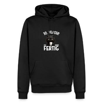 10. Klasse Geschafft Absolvent Schulende Abschluss - Männer Premium Bio Hoodie - Schwarz - Vorne - Nico (187cm)