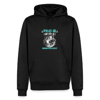 Fische Verstehen Mich Menschen Nicht - Männer Premium Bio Hoodie - Schwarz - Vorne - Nico (187cm)