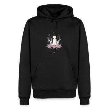 Geist Yoga Meditation Zen Namaste Lotus - Männer Premium Bio Hoodie - Schwarz - Vorne - Nico (187cm)