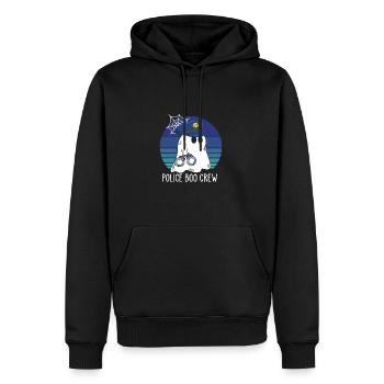 Polizei Boo Crew Geister Polizei - Männer Premium Bio Hoodie - Schwarz - Vorne - Nico (187cm)