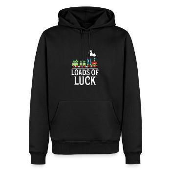 Loads Of Luck Zug St. Patricks Kleeblatt - Männer Premium Bio Hoodie - Schwarz - Vorne - Nico (187cm)
