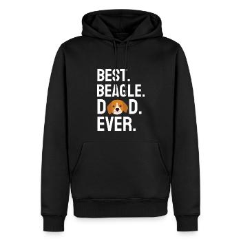 Best Beagle Dad Dogs Father's Day Gift Beagle - Men’s Premium Organic Hoodie - black - Front - Nico (187cm)