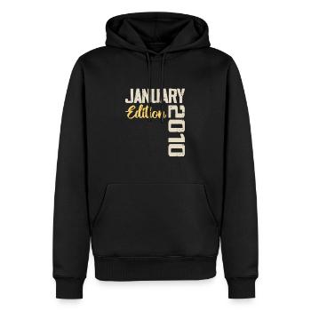 Cadeau D'anniversaire Nées En Janvier 2010 - 2010 - Sweat à capuche Premium bio Homme - noir - Devant - Nico (187cm)