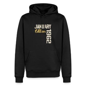 Geburtstagsgeschenk geboren im Januar 1962 - 1962 - Männer Premium Bio Hoodie - Schwarz - Vorne - Nico (187cm)