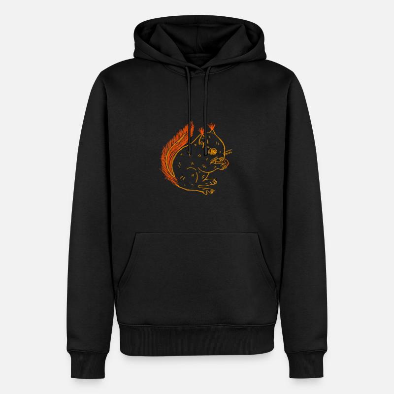 Eichhörnchen - Männer Premium Bio Hoodie - Schwarz