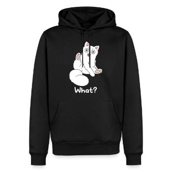 What are you looking at? - Men’s Premium Organic Hoodie - black - Front - Nico (187cm)