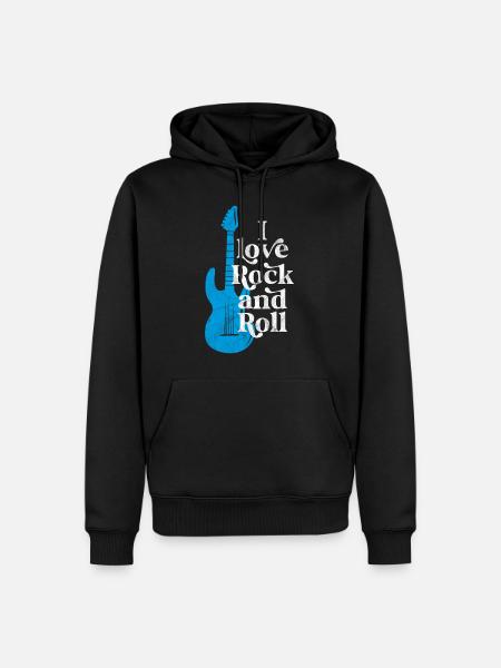 Ich liebe Rock'n'Roll - Männer Premium Bio Hoodie - Schwarz