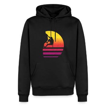 Klettern Retro Style Vintage - Männer Premium Bio Hoodie - Schwarz - Vorne - Nico (187cm)