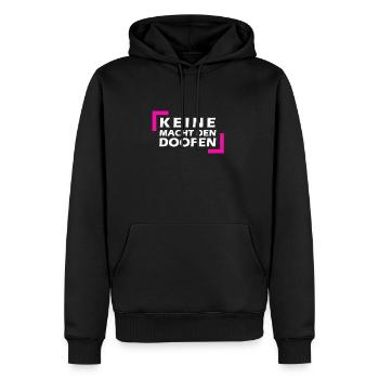 Keine Macht den Doofen - Männer Premium Bio Hoodie - Schwarz - Vorne - Nico (187cm)