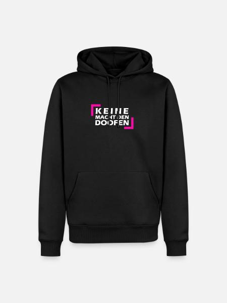 Keine Macht den Doofen - Männer Premium Bio Hoodie - Schwarz