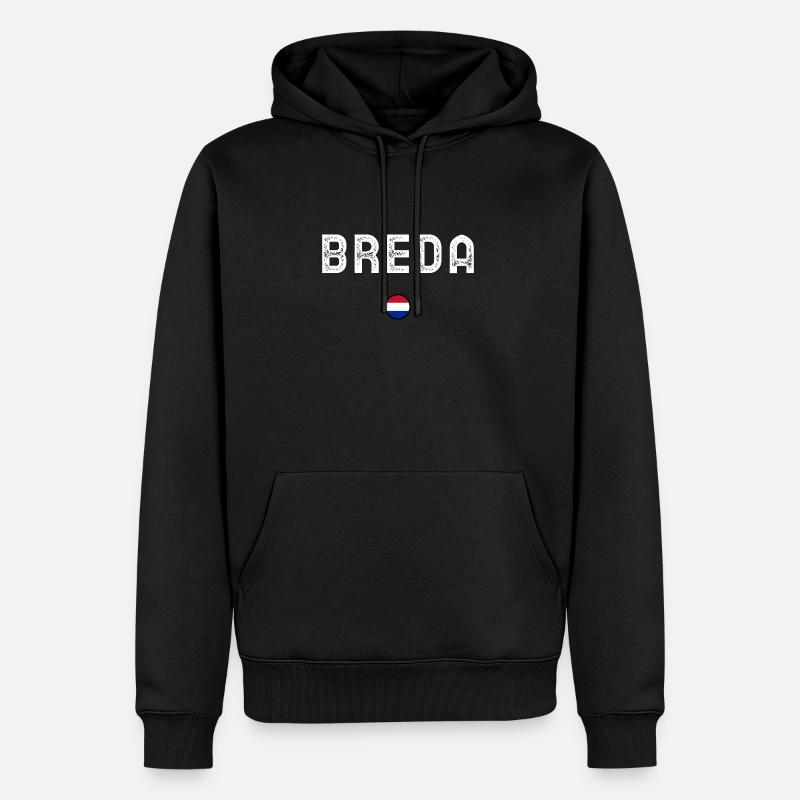 BREDA - Männer Premium Bio Hoodie - Schwarz
