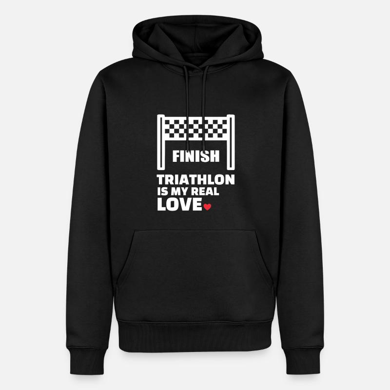 J’adore le triathlon - Sweat à capuche Premium bio Homme - noir