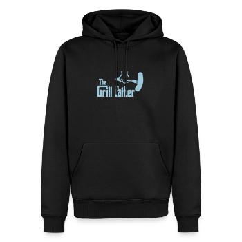 grill father - Sweat à capuche Premium bio Homme - noir - Devant - Nico (187cm)