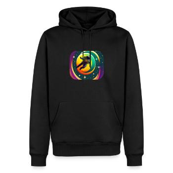 Lost in space - Sweat à capuche Premium bio Homme - noir - Devant - Nico (187cm)