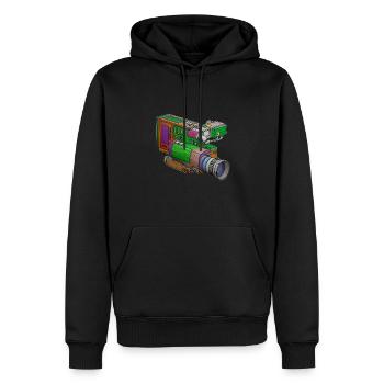 Graffiti Camcorder - Männer Premium Bio Hoodie - Schwarz - Vorne - Nico (187cm)