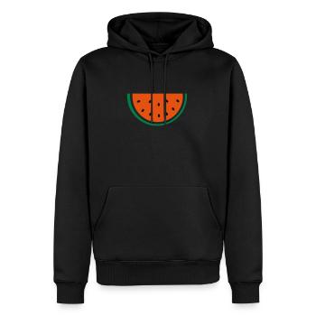 pastèque - Sweat à capuche Premium bio Homme - noir - Devant - Nico (187cm)