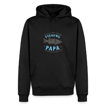 Angeln Fishing Papa Angler - Männer Premium Bio Hoodie - Schwarz - Vorne - Nico (187cm)