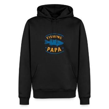 Angeln Fishing Papa Angler - Männer Premium Bio Hoodie - Schwarz - Vorne - Nico (187cm)