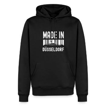 Düsseldorf Nordrhein Westfalen Rhein Skyline - Männer Premium Bio Hoodie - Schwarz - Vorne - Nico (187cm)