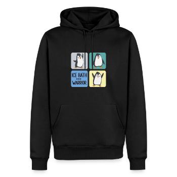bain de glace cryothérapie bain de glace pingouin kneipp - Sweat à capuche Premium bio Homme - noir - Devant - Nico (187cm)