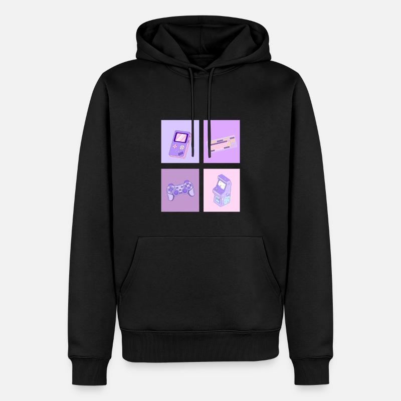 Gaming Collage - Männer Premium Bio Hoodie - Schwarz