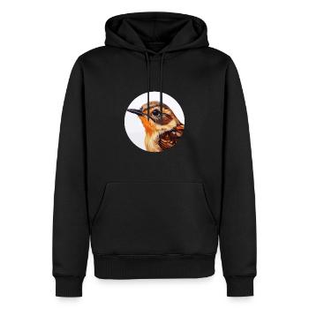 Troglodyte - Sweat à capuche Premium bio Homme - noir - Devant - Nico (187cm)