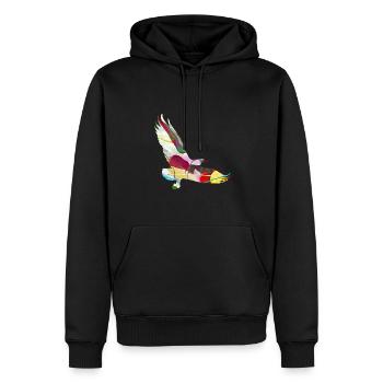 eagle, graffiti, painting, colorful, bird - Men’s Premium Organic Hoodie - black - Front - Nico (187cm)