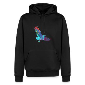 eagle, graffiti, painting, colorful, bird - Men’s Premium Organic Hoodie - black - Front - Nico (187cm)