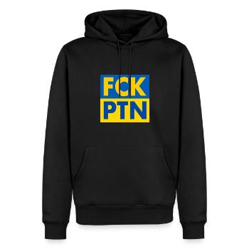 Fck ptn - Sweat à capuche Premium bio Homme - noir - Devant - Nico (187cm)