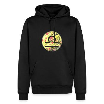 waage e 114 - Männer Premium Bio Hoodie - Schwarz - Vorne - Nico (187cm)