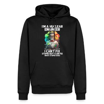 Nuklearingenieur für Kernkraftwerk und Kernenergie - Männer Premium Bio Hoodie - Schwarz - Vorne - Nico (187cm)