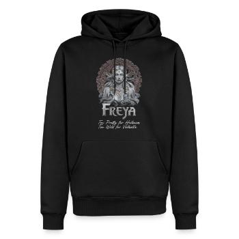 Wikinger mythische nordische Göttin Freya Kunst - Männer Premium Bio Hoodie - Schwarz - Vorne - Nico (187cm)