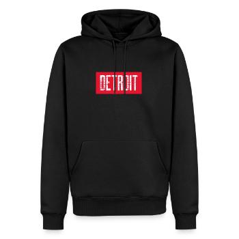 Detroit - Sweat à capuche Premium bio Homme - noir - Devant - Nico (187cm)