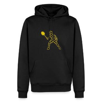 badminton federballspieler crossminton federball - Männer Premium Bio Hoodie - Schwarz - Vorne - Nico (187cm)