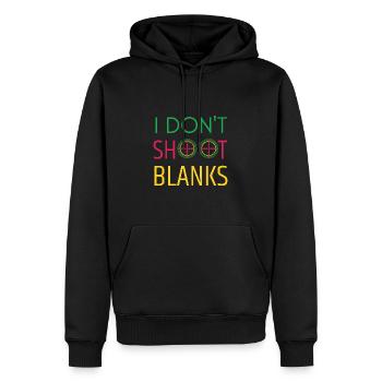 Je ne tire pas à blanc Baby Shower Dad Est 2024 - Sweat à capuche Premium bio Homme - noir - Devant - Nico (187cm)
