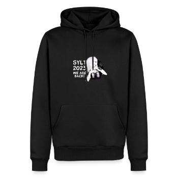 punks,sylt,ticket,punk,tauben,graffiti,emo - Sweat à capuche Premium bio Homme - noir - Devant - Nico (187cm)