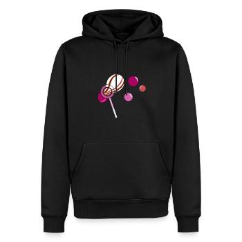 Bulles de savon lesbienne Cadeau lesbien - Sweat à capuche Premium bio Homme - noir - Devant - Nico (187cm)