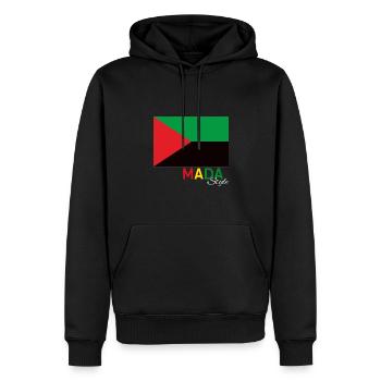 Mada Style Drapeau Martinique - Sweat à capuche Premium bio Homme - noir - Devant - Nico (187cm)