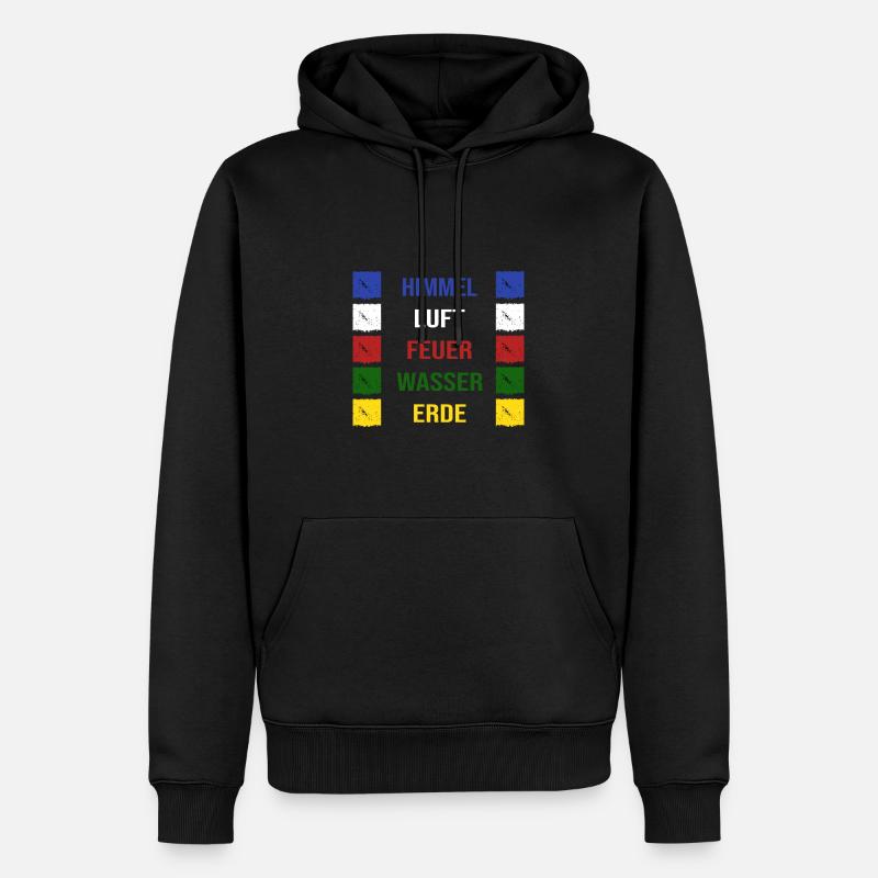 Bergwandern Nepal Gebetsfahne Elemente Tibet - Männer Premium Bio Hoodie - Schwarz