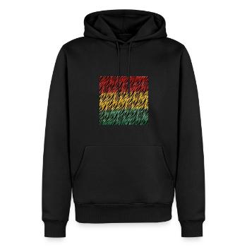 Peau d'animal avec style de couleur africaine - Sweat à capuche Premium bio Homme - noir - Devant - Nico (187cm)