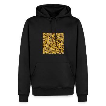 Peau d'animal avec style de couleur africaine - Sweat à capuche Premium bio Homme - noir - Devant - Nico (187cm)