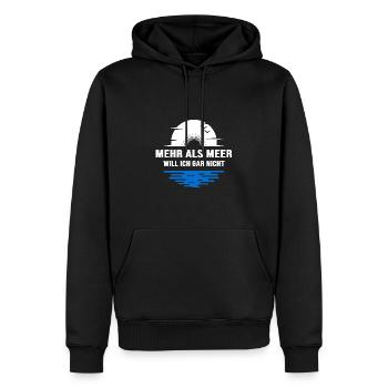 meer meerweh küstenkind moin moin heimathafen - Männer Premium Bio Hoodie - Schwarz - Vorne - Nico (187cm)