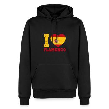 Flamenco - Männer Premium Bio Hoodie - Schwarz - Vorne - Nico (187cm)