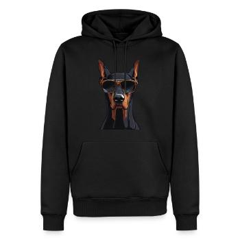 Doberman Wearin Lunettes de soleil - Sweat à capuche Premium bio Homme - noir - Devant - Nico (187cm)